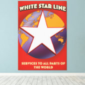 White Star Line Cruise Schiff kommerziell. Leinwan Leinwanddruck (Insitu (Holzboden))