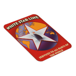 White Star Line Cruise Schiff kommerziell. Magnet