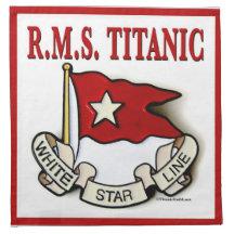 White Star Line Linen Napkins (Set von 4 Jahren)