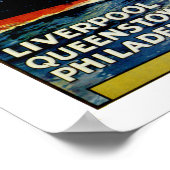 White Star Line nach Philadelphia Poster (Ecke)
