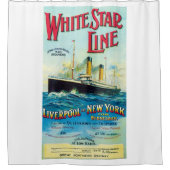 WHITE STAR LINE OCEAN MAIL STEAMER SHOWER CURTAT DUSCHVORHANG (Vorderseite)