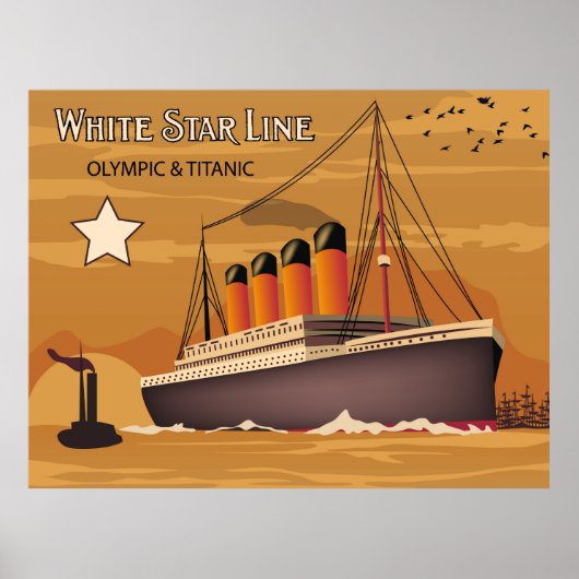 White Star Line, olympisches und Titanic Oversea S Poster (Vorne)
