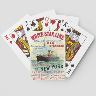 WHITE STAR LINE OZEAN-POSTDAMPFER SPIELKARTEN