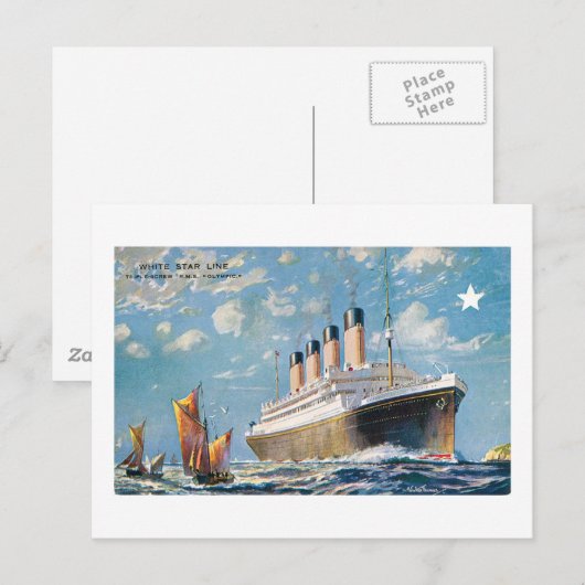 White Star Line Postkarte (Vorne/Hinten)