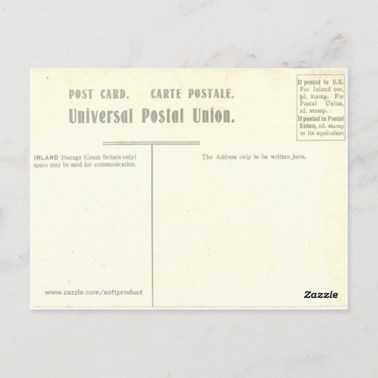 White Star Line R.M.S. Cedric Blätter Liverpool Postkarte (Rückseite)