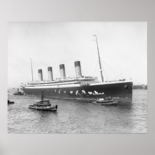 White Star Line RMS Olympic, 1911. Vintages Foto Poster (Vorne)
