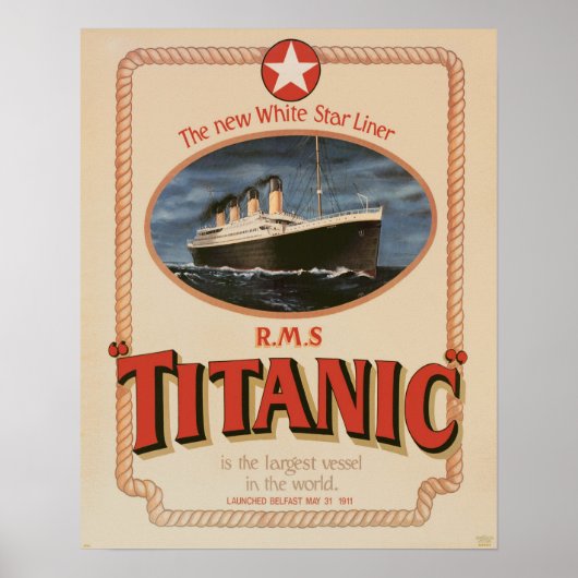 White Star Line RMS Titanic Poster (Vorne)