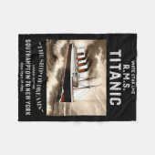 White Star Line Rms Titanic Ship Boys Kids Men  Fleecedecke (Vorderseite (Horizontal))