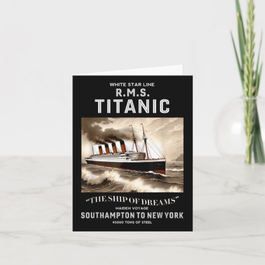 White Star Line Rms Titanic Ship Boys Kinder Männe Karte (Vorderseite)