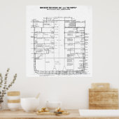 White Star Line S.S. Olympiahalle Section 1913 Poster (Küche)