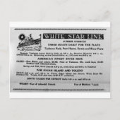 White Star Line Sommerplan Tashmoo Park Postkarte (Vorderseite)