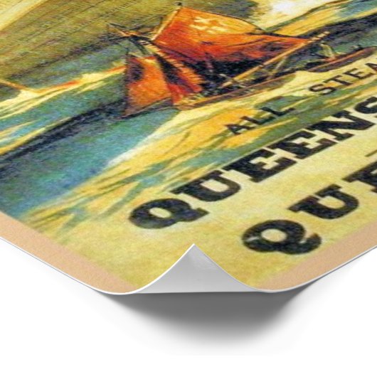 White Star Line Titanic & Olympic ad Poster (Ecke)