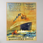 White Star Line Titanic & Olympic ad Poster (Vorne)