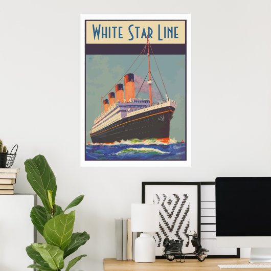 White Star Line (Titanic) Poster (Heimbüro)