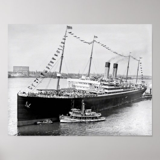 White Star Liner im Hafen von New York Poster (Vorne)