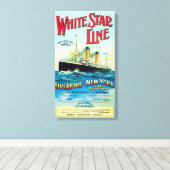 WHITE STAR LINIE OCEAN MAIL STEAMER CANVAS DRUCKEN LEINWANDDRUCK (Insitu (Holzboden))