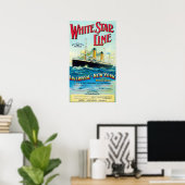 WHITE STAR LINIE OCEAN MAIL STEAMER POSTER (Heimbüro)