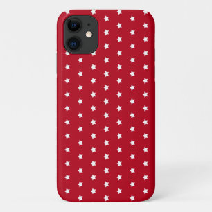 White-Star-Muster auf dem roten Case-Mate-iPhone-G Case-Mate iPhone Hülle