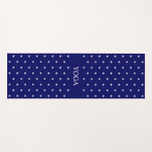 White Star Muster für Navy Blue Yogamatte (Vorderseite (Horizontal))