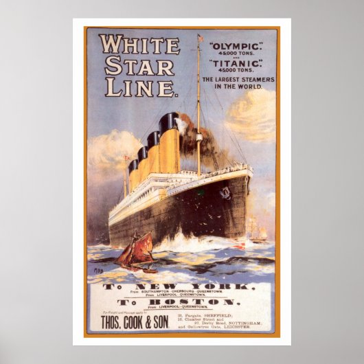 White Star Titanic und olympisches Vintage Poster (Vorne)