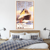 White Star Titanic und olympisches Vintage Poster Leinwanddruck (Insitu (Schlafzimmer))