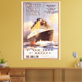 White Star Titanic und olympisches Vintage Poster Leinwanddruck (Insitu (Wohnzimmer))