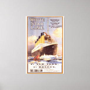 White Star Titanic und olympisches Vintage Poster Leinwanddruck