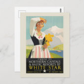 White Star Vintage Poster 1931 Postkarte (Vorne/Hinten)
