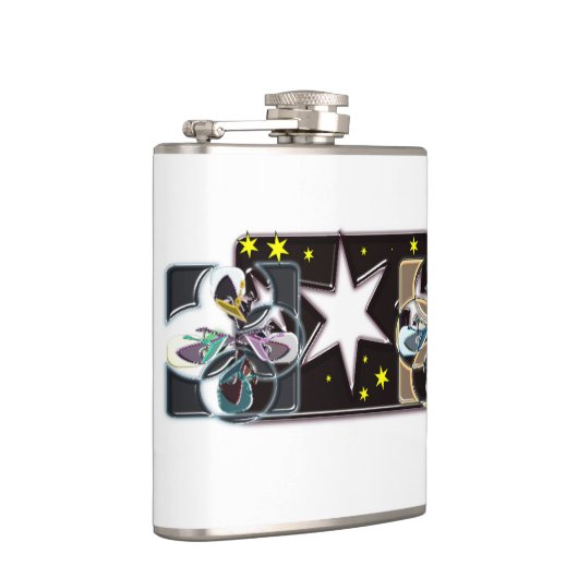 White Star Vinyl Wrapped Flask Flachmann (Rechts)