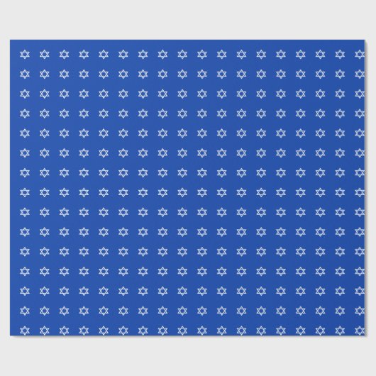 White Star von David auf Blue Geschenkpapier (Flach)