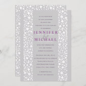 WHITE STAR WALL Jüdische Hochzeitseinladung Einladung (Vorne/Hinten)