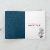 White Star Weihnachtsbaum und Mond Feiertagskarte (Innenseite)