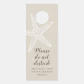 White Starfish Beach Wedding Hotel Shhh Türanhänger (Vorderseite)