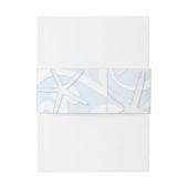 White Starfish Blue Beach Elegante Hochzeit Einladungsbanderole (Rückseitenbeispiel)