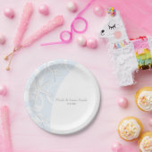 White Starfish Blue Beach Elegante Hochzeit Pappteller (Party)