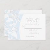 White Starfish Blue Beach Elegante Wedding UAWG RSVP Karte (Vorne/Hinten)