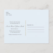 White Starfish Blue Beach Hochzeit Save the Date Ankündigungspostkarte (Rückseite)