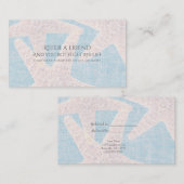 White Starfish & Blue Burlap Beach Refer a Friend Empfehlungskarte (Vorne/Hinten)