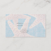 White Starfish & Blue Burlap Beach Refer a Friend Empfehlungskarte (Rückseite)