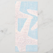 White Starfish & Blue Burlap Elegantes Beach Menü Menükarte (Rückseite)