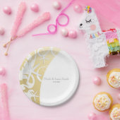 White Starfish Gold Beach Elegante Hochzeit Pappteller (Party)