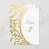 White Starfish Gold Beach Hochzeiten Tischnummern (Vorne/Hinten)