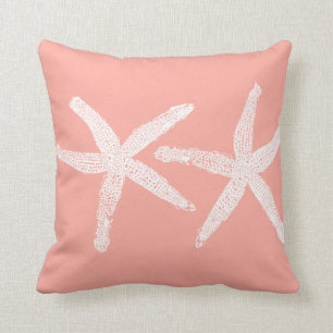 White Starfish Lachs Pink Orange Beach Niedlich 20 Kissen