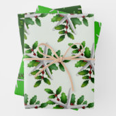 White Starfish n Holly Green Shades Geschenkpapier Set (Beispiel)