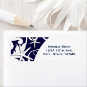 White Starfish Navy Blue Elegant Beach Hochzeit (Insitu)