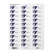 White Starfish Navy Blue Elegant Beach Hochzeit (Vorne)