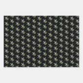 White Starfish Schwarzer Weihnachtswein Geschenkpapier Set (Vorderseite 3)