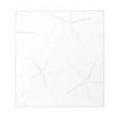 White Starfish Tropical Blank Note Pad Notizblock (Vorderseite)