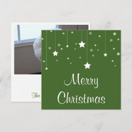 White Stars Foto Weihnachtskarte Karte