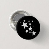 White-Stars-Kostümgeschenk im Star-Design Button (Vorne & Hinten)